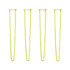 DIY Hairpin Legs Hairpin Legs 39" / Yellow / 1/2" Hairpin Legs Set of 4, 2-Rod Design - Yellow Powder Coated Finish