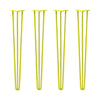 DIY Hairpin Legs Hairpin Legs 39" / Yellow / 1/2" Hairpin Legs Set of 4, 3-Rod Design - Yellow Powder Coated Finish