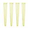 DIY Hairpin Legs Hairpin Legs 39" / Yellow / 3/8" Hairpin Legs Set of 4, 3-Rod Design - Yellow Powder Coated Finish