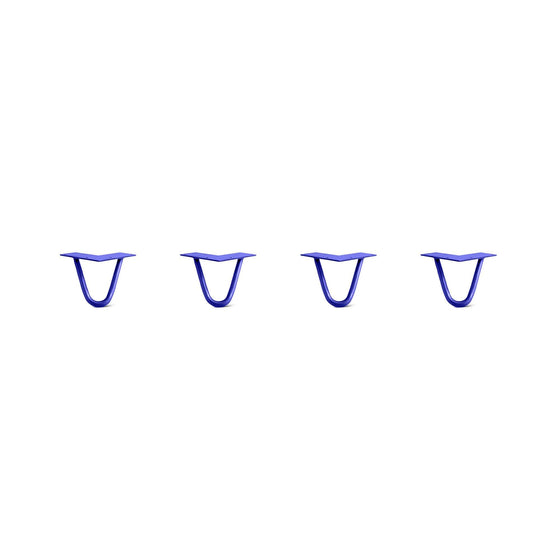 Hairpin Legs Set of 4, 2-Rod Design - Blue Powder Coated Finish