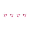 Hairpin Legs Set of 4, 2-Rod Design - Fuchsia Powder Coated Finish