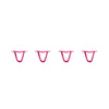 DIY Hairpin Legs Hairpin Legs 4" / Fuchsia / 1/2" Hairpin Legs Set of 4, 2-Rod Design - Fuchsia Powder Coated Finish