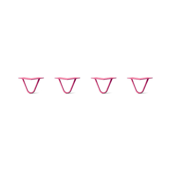 Hairpin Legs Set of 4, 2-Rod Design - Fuchsia Powder Coated Finish