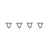DIY Hairpin Legs Hairpin Legs 4" / Jet Black Satin / 1/2" Hairpin Legs Set of 4, 2-Rod Design - Jet Black Satin Powder Coated Finish