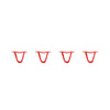 Hairpin Legs Set of 4, 2-Rod Design - Orange-Red Powder Coated Finish