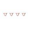 Hairpin Legs Set of 4, 2-Rod Design - Orange-Red Powder Coated Finish