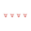 DIY Hairpin Legs Hairpin Legs 4" / Orange / Red / 3/8" Hairpin Legs Set of 4, 3-Rod Design - Orange-Red Powder Coated Finish