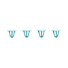 DIY Hairpin Legs Hairpin Legs 4" / Teal / 1/2" Hairpin Legs Set of 4, 3-Rod Design - Teal Powder Coated Finish