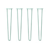 DIY Hairpin Legs Hairpin Legs 4" / Turquoise / 1/2" Hairpin Legs Set of 4, 2-Rod Design - Turquoise Powder Coated Finish