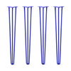 DIY Hairpin Legs Hairpin Legs 40" / Blue / 1/2" Hairpin Legs Set of 4, 3-Rod Design - Blue Powder Coated Finish