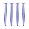 DIY Hairpin Legs Hairpin Legs 40" / Blue / 3/8" Hairpin Legs Set of 4, 3-Rod Design - Blue Powder Coated Finish