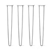 DIY Hairpin Legs Hairpin Legs 40" / Clear / 1/2" Hairpin Legs Set of 4, 2-Rod Design - Clear Coated Finish