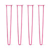 Hairpin Legs Set of 4, 2-Rod Design - Fuchsia Powder Coated Finish