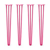 DIY Hairpin Legs Hairpin Legs 40" / Fuchsia / 1/2" Hairpin Legs Set of 4, 3-Rod Design - Fuchsia Powder Coated Finish