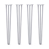 DIY Hairpin Legs Hairpin Legs 40" / Grey / 1/2" Hairpin Legs Set of 4, 3-Rod Design - Grey Powder Coated Finish