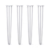 DIY Hairpin Legs Hairpin Legs 40" / Grey / 3/8" Hairpin Legs Set of 4, 3-Rod Design - Grey Powder Coated Finish