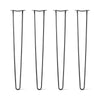 DIY Hairpin Legs Hairpin Legs 40" / Jet Black Satin / 1/2" Hairpin Legs Set of 4, 2-Rod Design - Jet Black Satin Powder Coated Finish