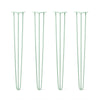 Hairpin Legs Set of 4, 3-Rod Design - Mint Powder Coated Finish