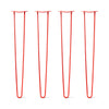 Hairpin Legs Set of 4, 2-Rod Design - Satin-Red Powder Coated Finish