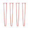 DIY Hairpin Legs Hairpin Legs 40" / Orange / Red / 1/2" Hairpin Legs Set of 4, 2-Rod Design - Orange-Red Powder Coated Finish