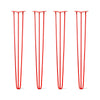 DIY Hairpin Legs Hairpin Legs 40" / Orange / Red / 3/8" Hairpin Legs Set of 4, 3-Rod Design - Orange-Red Powder Coated Finish