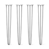 DIY Hairpin Legs Hairpin Legs 40" / Raw Steel / 3/8" Hairpin Legs Set of 4, 3-Rod Design - Raw Steel