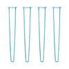 DIY Hairpin Legs Hairpin Legs 40" / Teal / 1/2" Hairpin Legs Set of 4, 2-Rod Design - Teal Powder Coated Finish