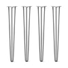 DIY Hairpin Legs Hairpin Legs 40" / White / 1/2" Hairpin Legs Set of 4, 3-Rod Design - White Powder Coated Finish