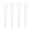 DIY Hairpin Legs Hairpin Legs 40" / White / 3/8" Hairpin Legs Set of 4, 2-Rod Design - White Powder Coated Finish