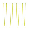 DIY Hairpin Legs Hairpin Legs 40" / Yellow / 1/2" Hairpin Legs Set of 4, 2-Rod Design - Yellow Powder Coated Finish