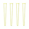 DIY Hairpin Legs Hairpin Legs 40" / Yellow / 3/8" Hairpin Legs Set of 4, 2-Rod Design - Yellow Powder Coated Finish