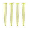 DIY Hairpin Legs Hairpin Legs 40" / Yellow / 3/8" Hairpin Legs Set of 4, 3-Rod Design - Yellow Powder Coated Finish