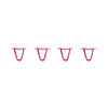 Hairpin Legs Set of 4, 2-Rod Design - Fuchsia Powder Coated Finish