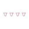 Hairpin Legs Set of 4, 2-Rod Design - Fuchsia Powder Coated Finish