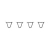 Hairpin Legs Set of 4, 2-Rod Design - Jet Black Satin Powder Coated Finish