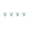 DIY Hairpin Legs Hairpin Legs 5" / Turquoise / 1/2" Hairpin Legs Set of 4, 3-Rod Design - Turquoise Powder Coated Finish