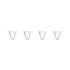 DIY Hairpin Legs Hairpin Legs 5" / White / 1/2" Hairpin Legs Set of 4, 2-Rod Design - White Powder Coated Finish