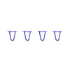 DIY Hairpin Legs Hairpin Legs 6" / Blue / 1/2" Hairpin Legs Set of 4, 2-Rod Design - Blue Powder Coated Finish