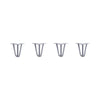 DIY Hairpin Legs Hairpin Legs 6" / Grey / 1/2" Hairpin Legs Set of 4, 3-Rod Design - Grey Powder Coated Finish