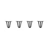DIY Hairpin Legs Hairpin Legs 6" / Jet Black Satin / 1/2" Hairpin Legs Set of 4, 3-Rod Design - Jet Black Satin Powder Coated Finish