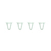 Hairpin Legs Set of 4, 2-Rod Design - Mint Powder Coated Finish