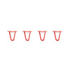 Hairpin Legs Set of 4, 2-Rod Design - Orange-Red Powder Coated Finish