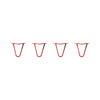 Hairpin Legs Set of 4, 2-Rod Design - Orange-Red Powder Coated Finish