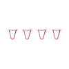 DIY Hairpin Legs Hairpin Legs 6" / Orange / Red / 3/8" Hairpin Legs Set of 4, 2-Rod Design - Orange-Red Powder Coated Finish