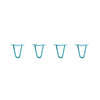 DIY Hairpin Legs Hairpin Legs 6" / Teal / 1/2" Hairpin Legs Set of 4, 2-Rod Design - Teal Powder Coated Finish