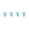 DIY Hairpin Legs Hairpin Legs 6" / Teal / 1/2" Hairpin Legs Set of 4, 3-Rod Design - Teal Powder Coated Finish