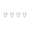 DIY Hairpin Legs Hairpin Legs 6" / Teal / 3/8" Hairpin Legs Set of 4, 2-Rod Design - Teal Powder Coated Finish