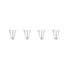 DIY Hairpin Legs Hairpin Legs 6" / White / 3/8" Hairpin Legs Set of 4, 3-Rod Design - White Powder Coated Finish