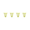 DIY Hairpin Legs Hairpin Legs 6" / Yellow / 3/8" Hairpin Legs Set of 4, 3-Rod Design - Yellow Powder Coated Finish