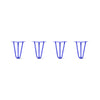 DIY Hairpin Legs Hairpin Legs 7" / Blue / 3/8" Hairpin Legs Set of 4, 3-Rod Design - Blue Powder Coated Finish